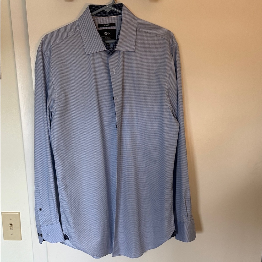 Classic Blue Men's Dress Shirt